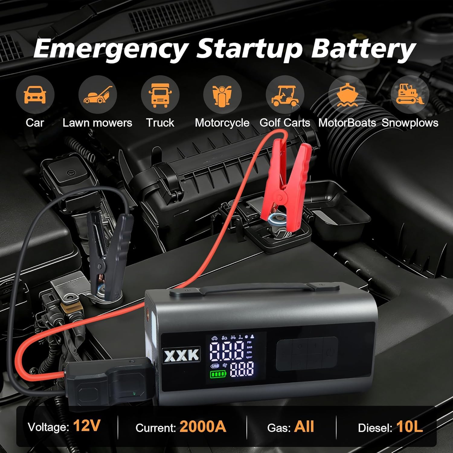 Car vacuum offering 15000Pa suction for debris