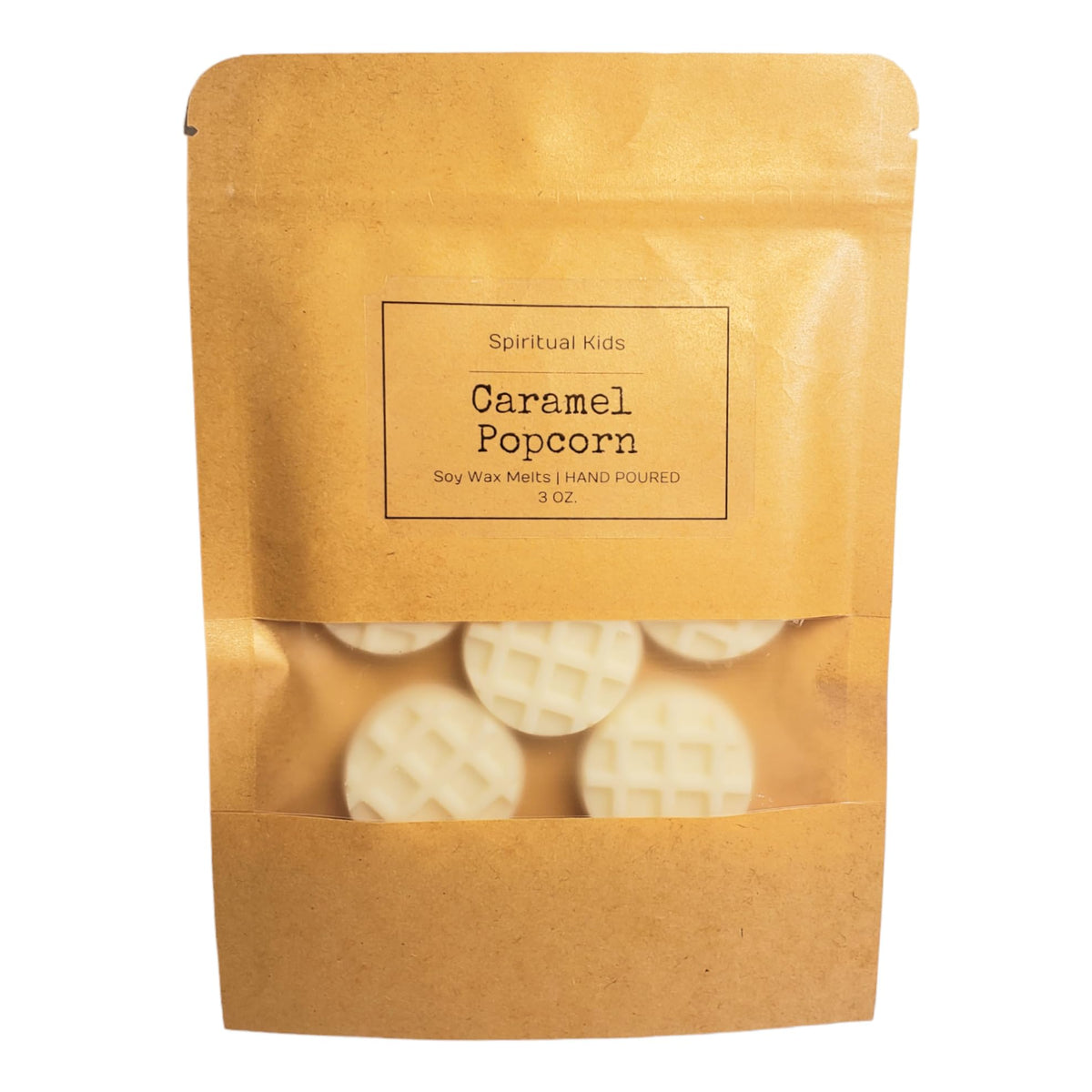 Caramel Popcorn Soy Wax Melts 3oz waffle pieces