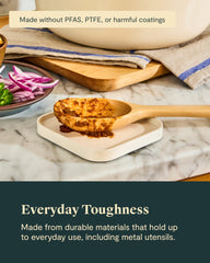 Heat-resistant Caraway spoon rest placed on countertop