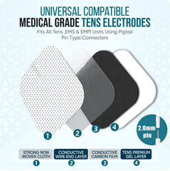 Carbon film high conductivity electrode pad for TENS