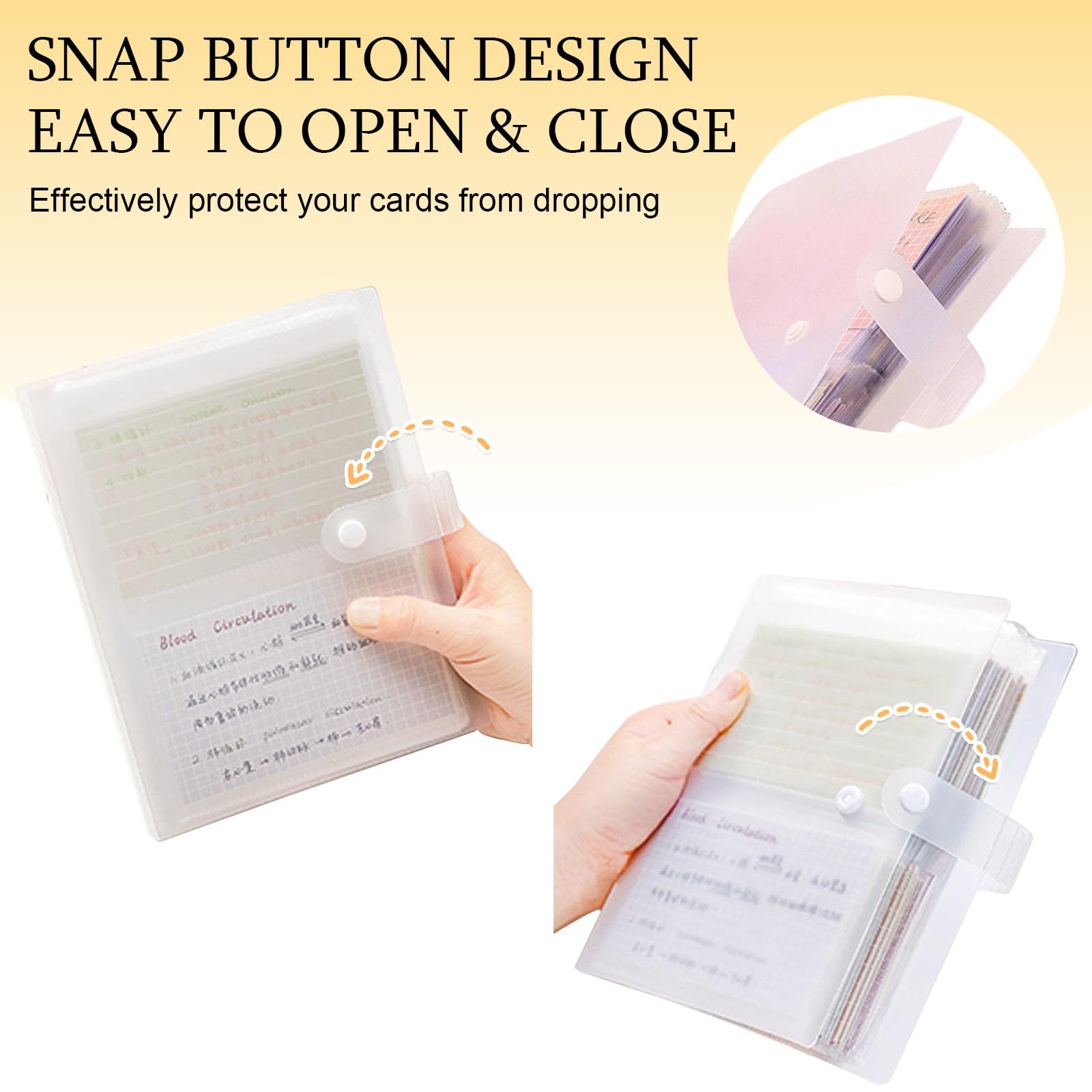 Index card storage for recipe and flash cards