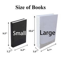 Cardboard box decor with faux books for home and office shelves