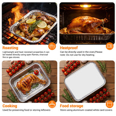 Cardboard lids for AACGIN foil pans with white label side