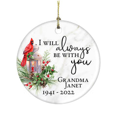Cardinal Memorial 3 Inch Ceramic Ornament