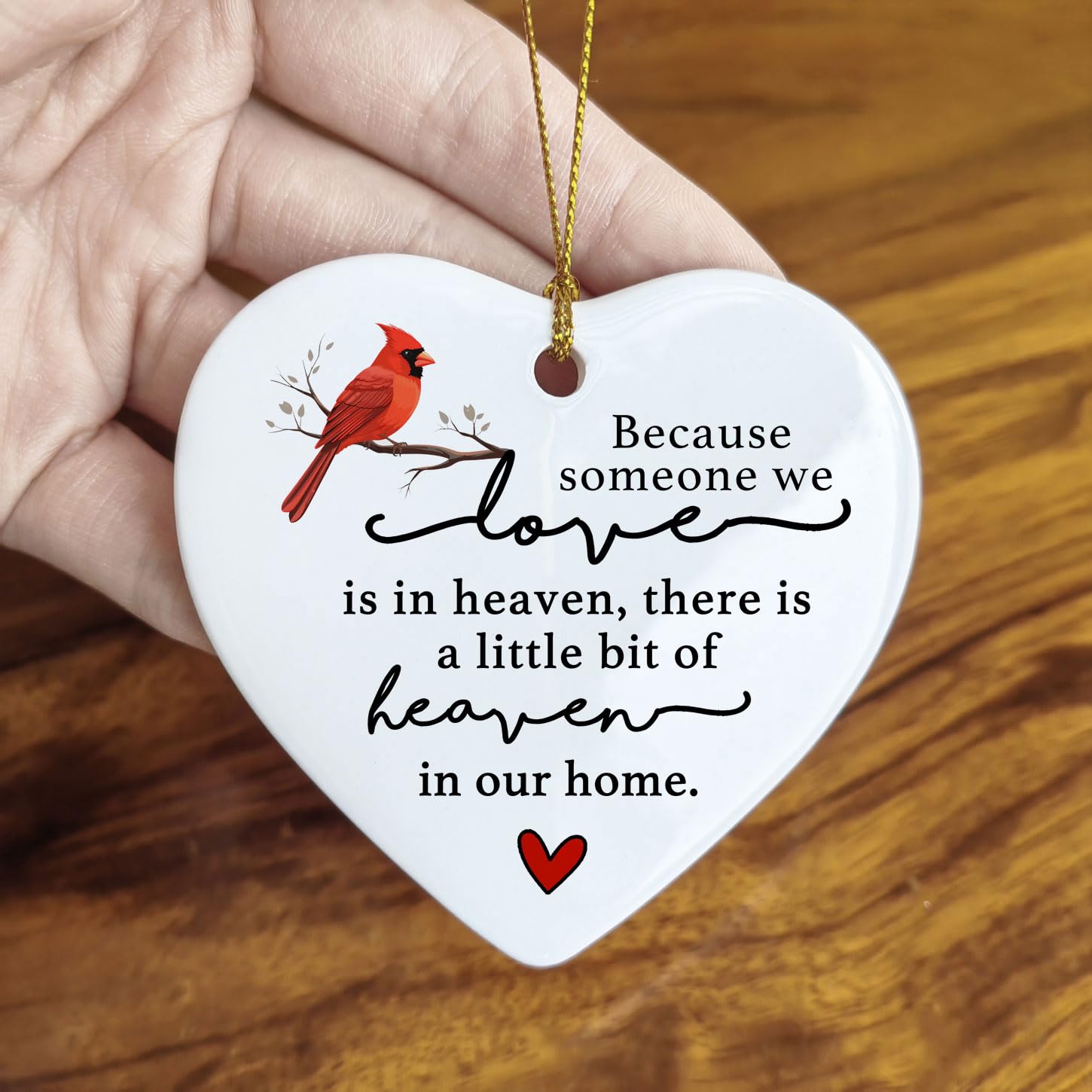 Cardinal Memorial Ornament gift box presentation