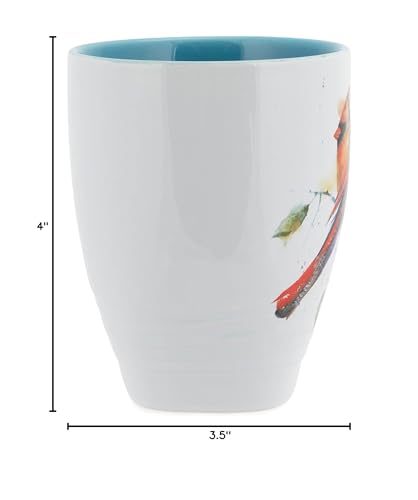 cardinal pair artwork mug decorative stoneware coffee cup