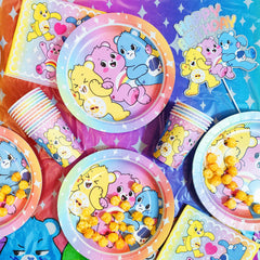 CARE BEARS tablecloth 84x54 inches included in kit