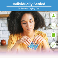 Individually wrapped wipes for home office and outdoor use