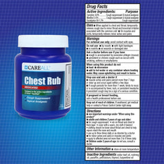 FDA registered packaging showing lot and expiration date for CareAll Chest Rub