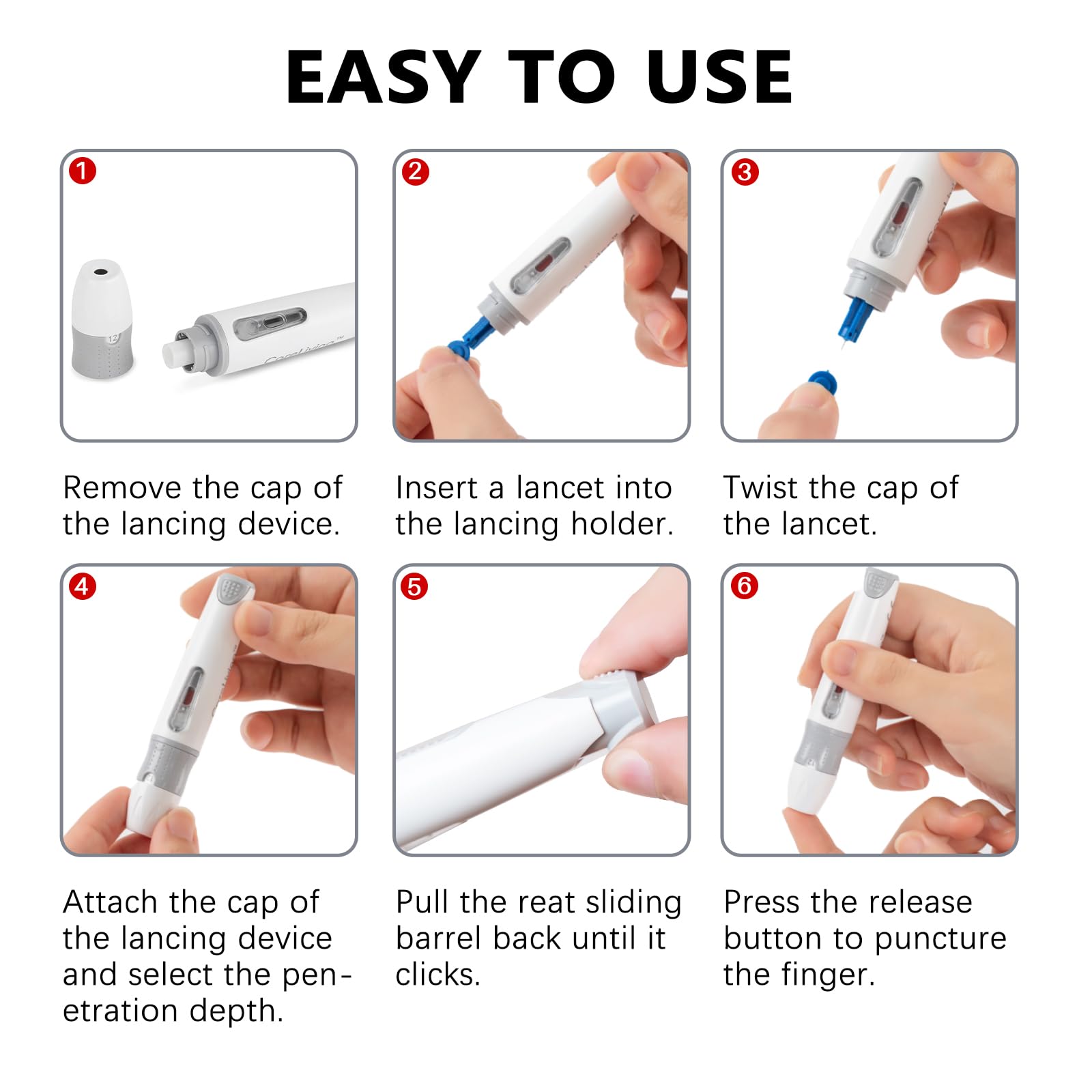 One-click operation shown on CareLiving lancing device