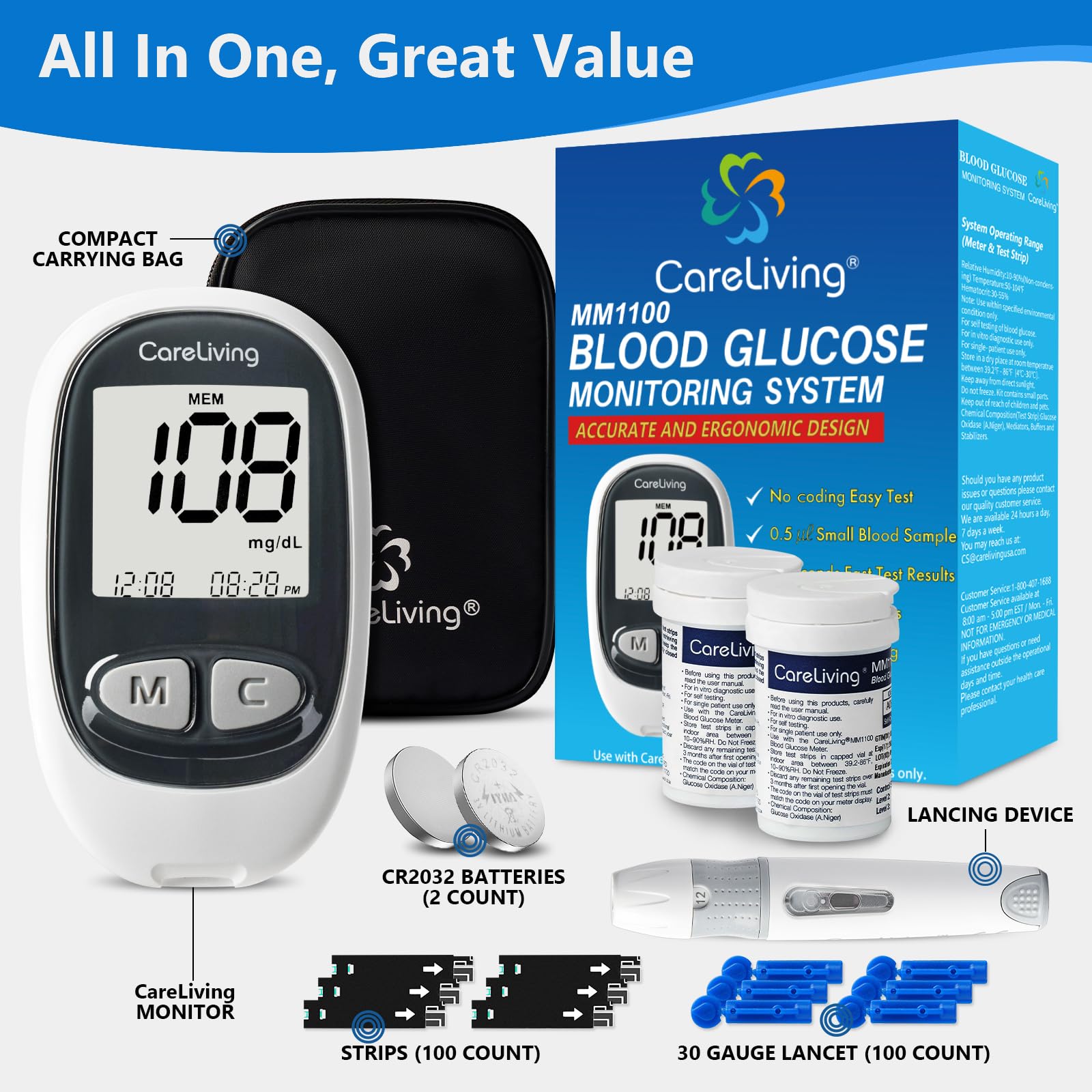 CareLiving MM1100 lancets 100