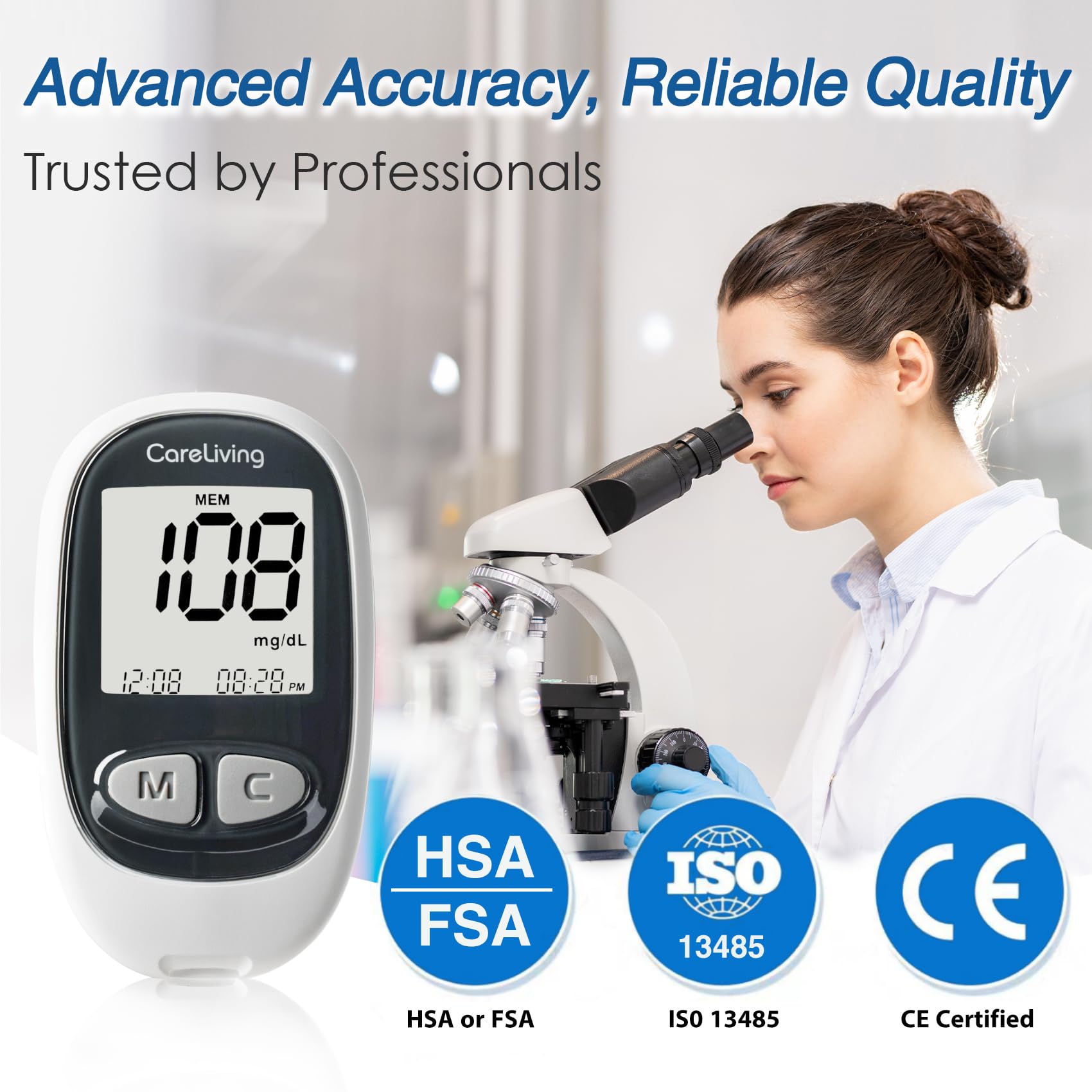 CareLiving MM1100 test strips 100