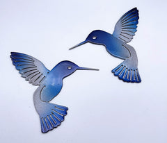 Caribbean blue wall art decor with polished steel finish