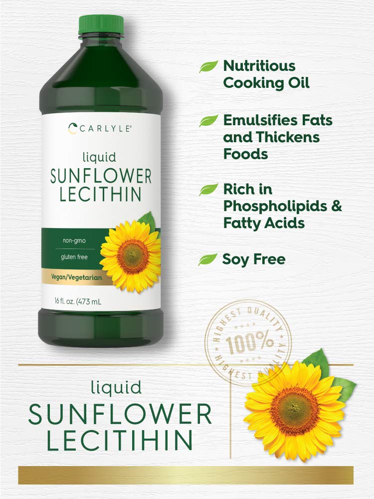 Sunflower Lecithin Liquid pack of 2 bottles display