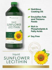 Sunflower Lecithin Liquid pack of 2 bottles display