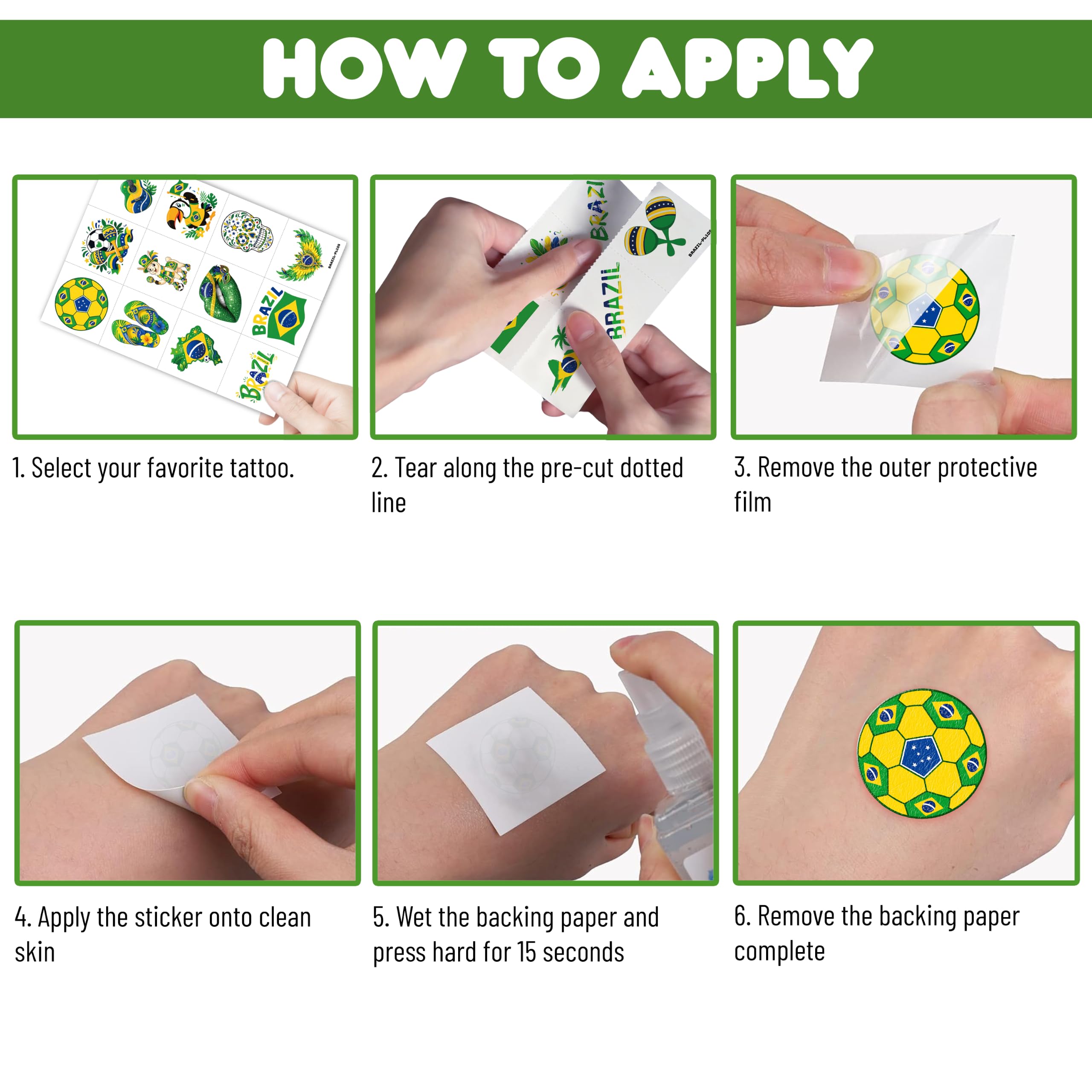 Easy to apply and remove temporary tattoos for kids