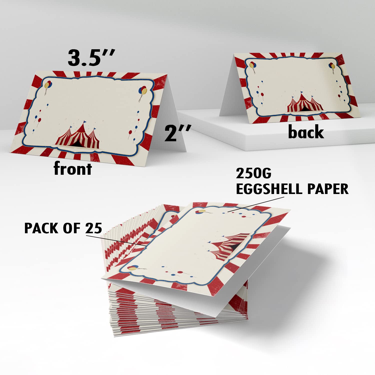 Blank 25 pack place cards for parties