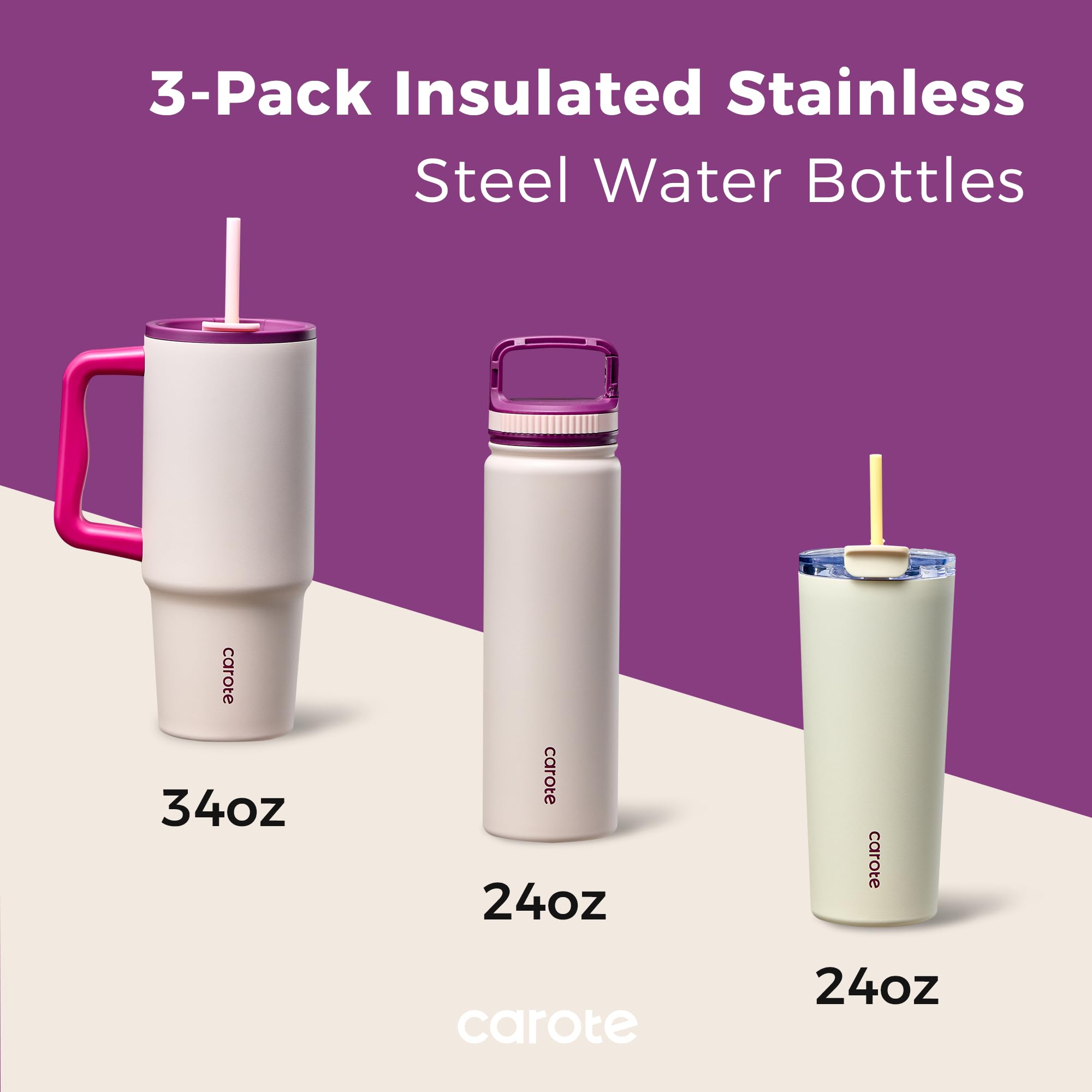 34 oz ice tumbler CAROTE set