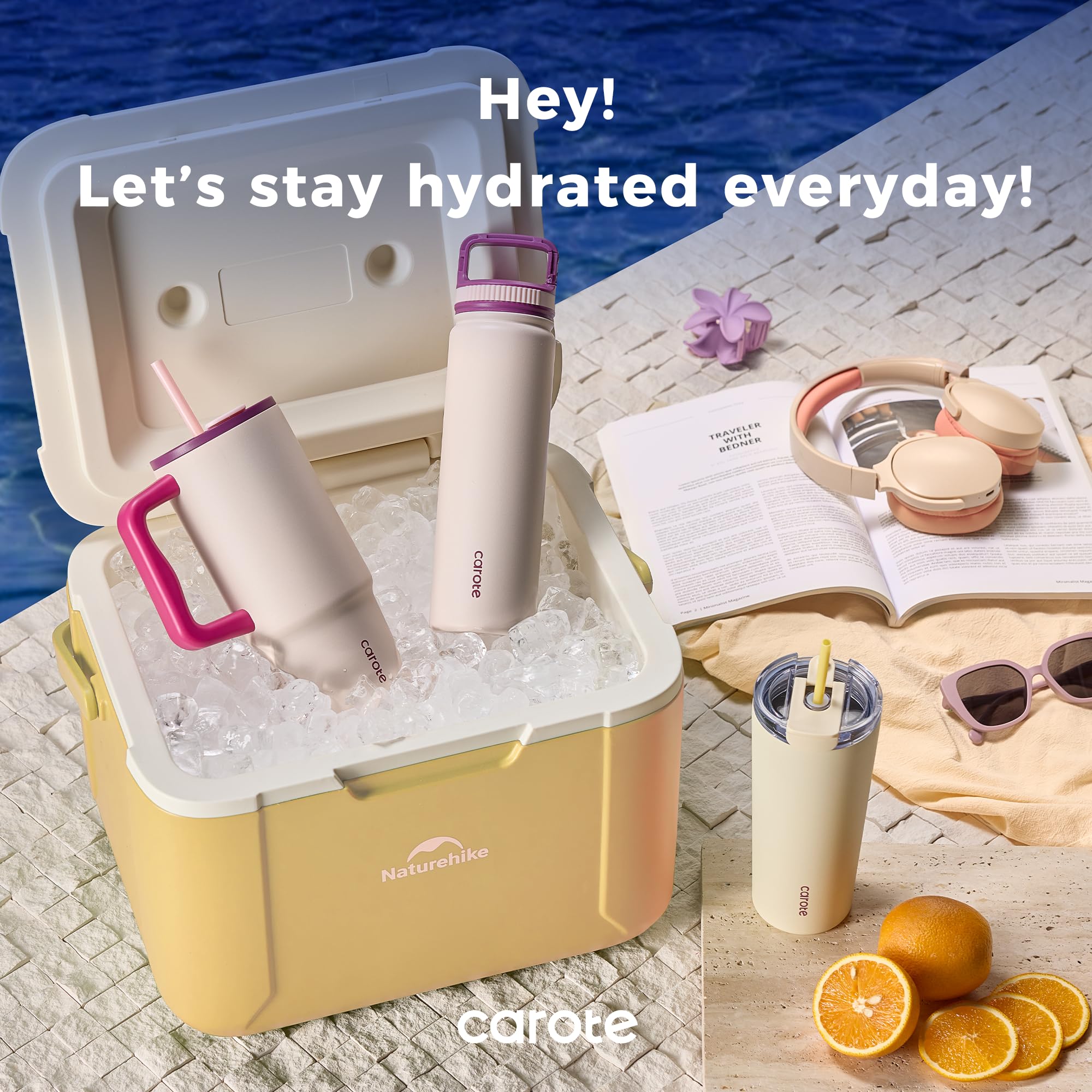 Leakproof design with flip cover and ergonomic handle
