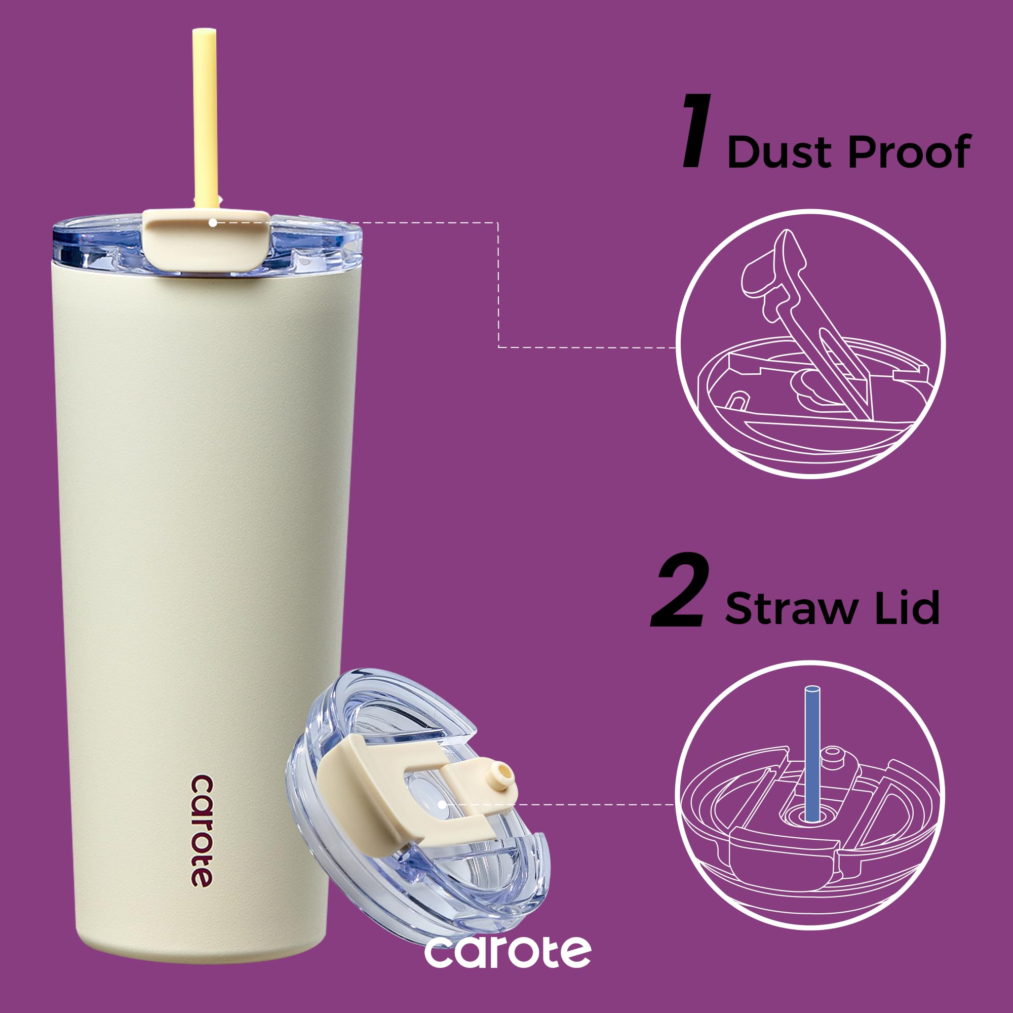 Purple Heart Paradise color option CAROTE tumbler
