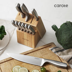 CAROTE Knife block with 12-piece set storage