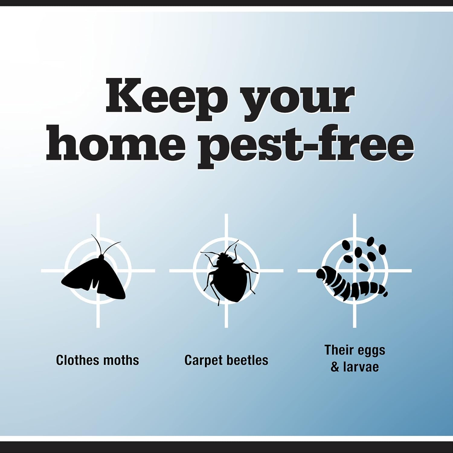 Carpet beetles protection in moth cake refill for storage