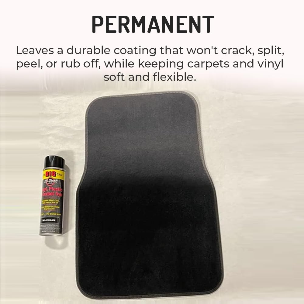 Applied dye on carpet vinyl fabric upholstery