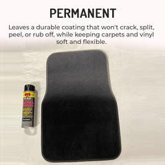 Applied dye on carpet vinyl fabric upholstery