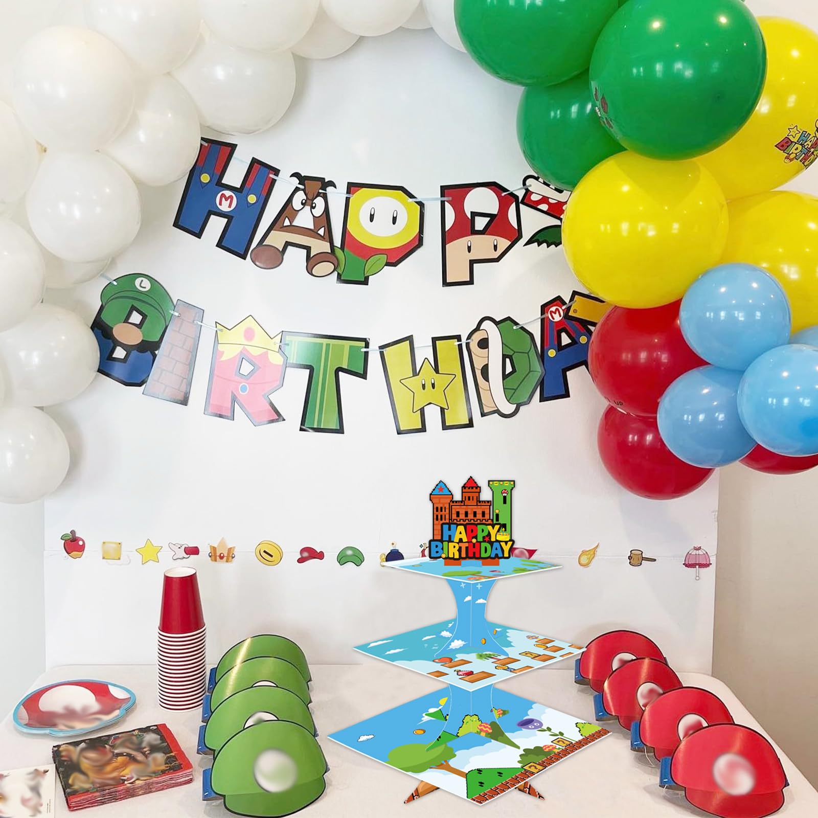 Assembled Cartoon Bro Cupcake Stand with 3 tiers