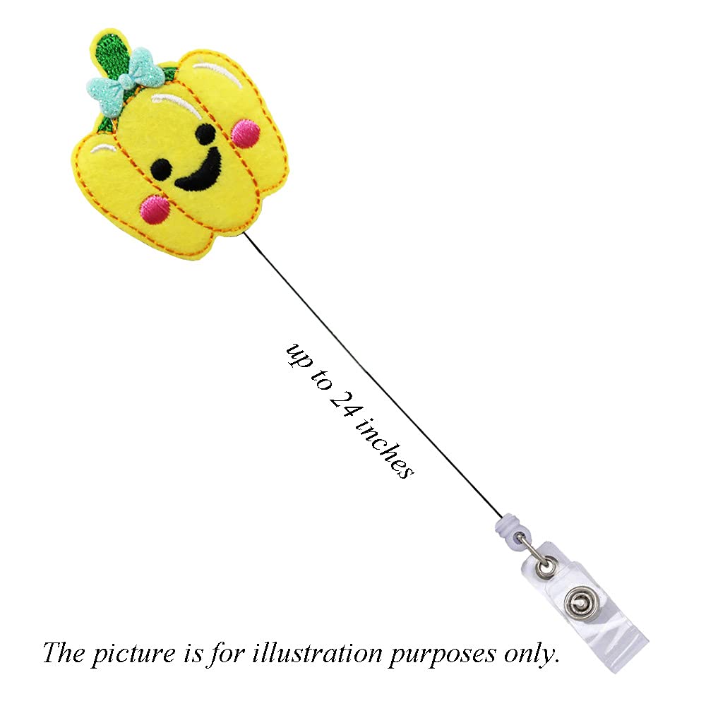 Cartoon dog with heart motif on badge reel