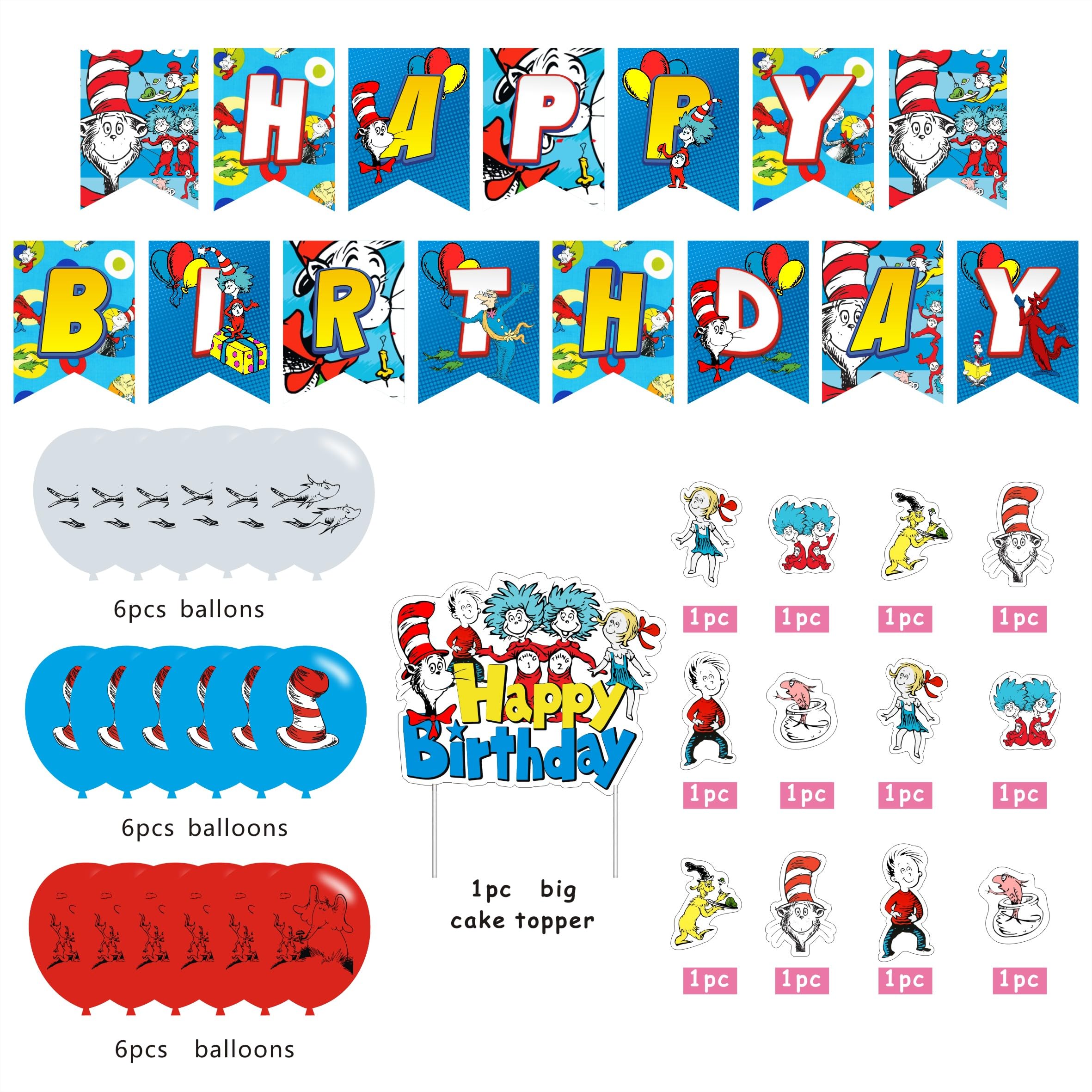 Hanging swirls decor from Cartoon For Dr. Seuss Party Supplies