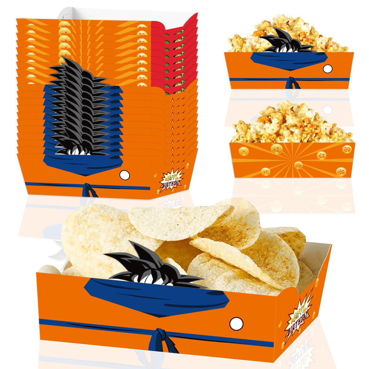 Cartoon dragon disposable paper food trays 24pcs on party table