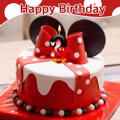 Multicolor cartoon mouse birthday candle design