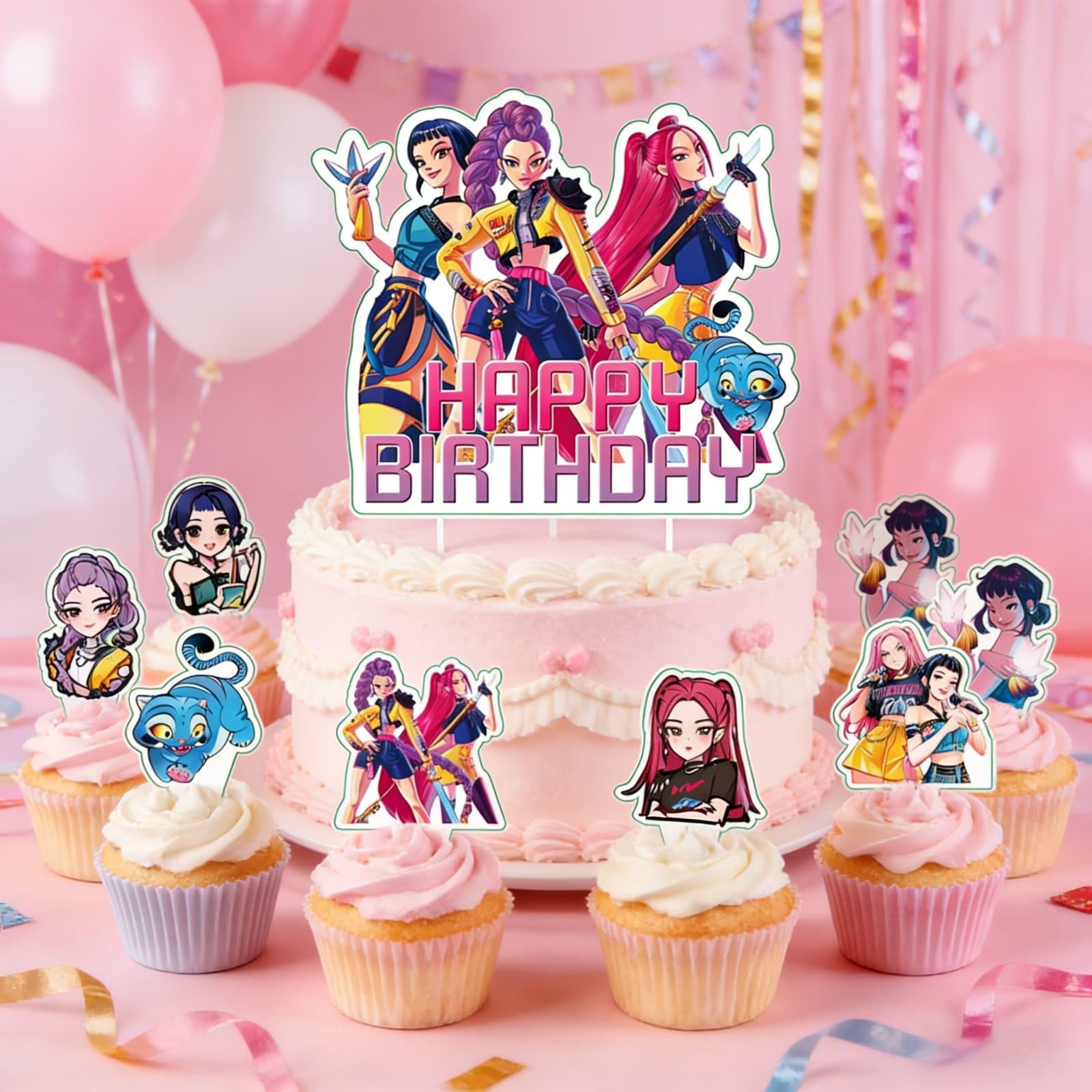 Bright party decorations for birthdays and events
