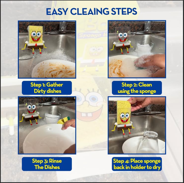 Cartoon style sponge holder for sink