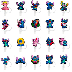 Cartoon straw toppers for 30oz and 40oz tumblers set of 20pcs