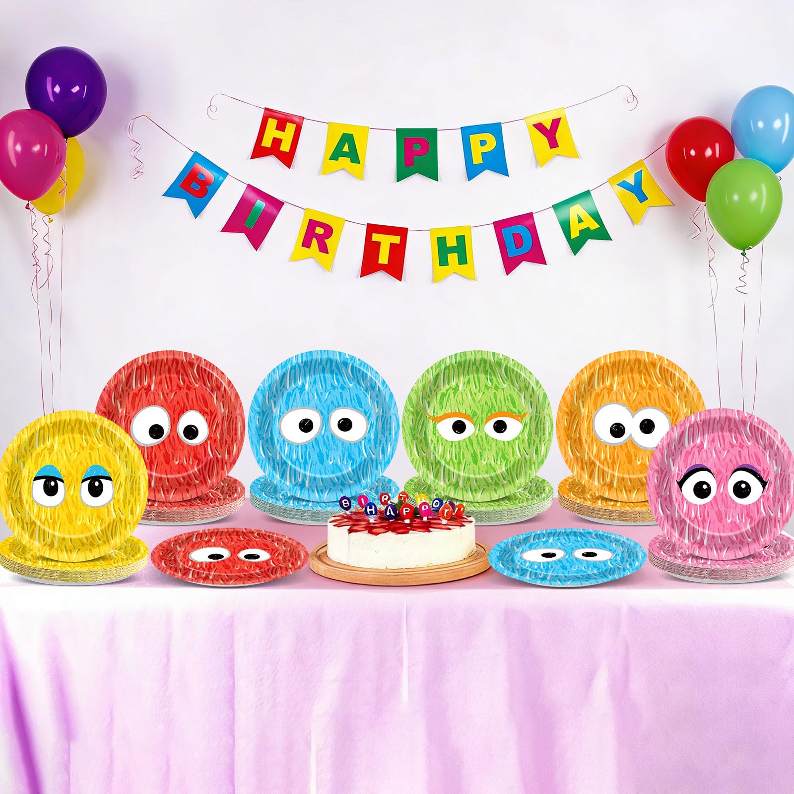 Disposable plates for birthday party or baby shower with street theme