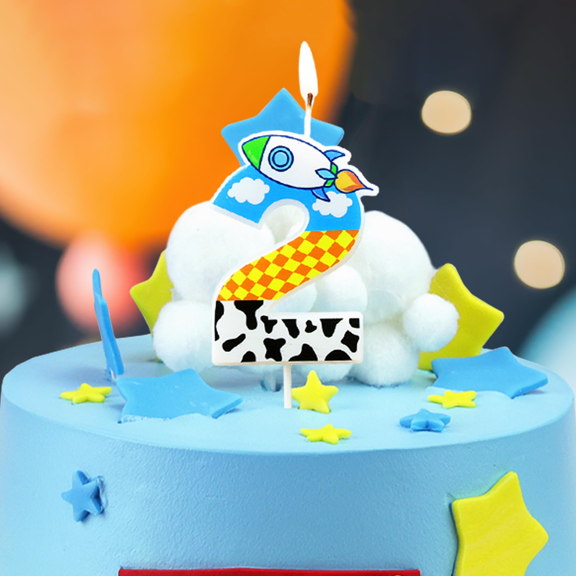 Cartoon Story Birthday Candle decor ready for display
