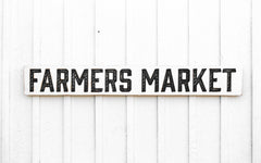 Farmers Market Sign carved details on solid wood board