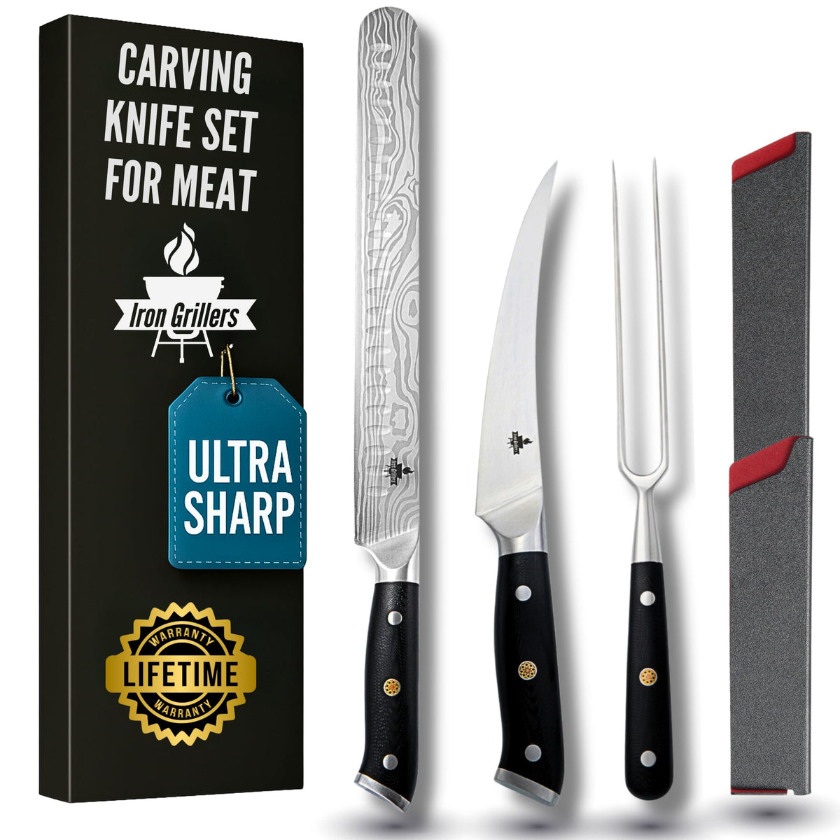 Carving Knife Set meat 12in slicing knife image
