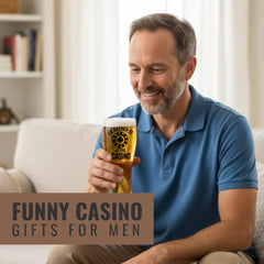 Casino gifts beer glass for men and women close up