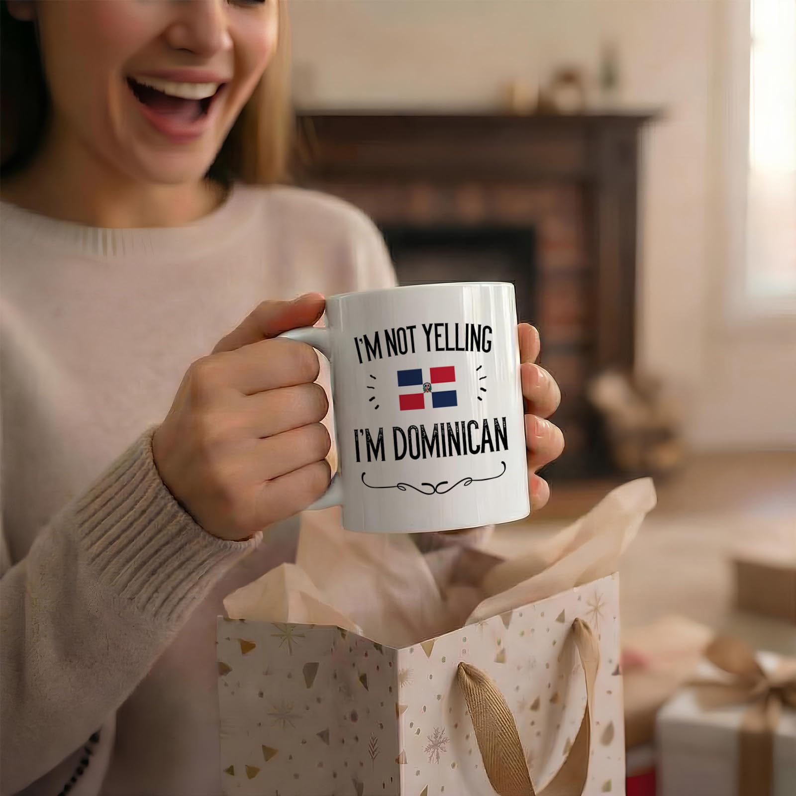 Humorous Dominican heritage mug by Casitika