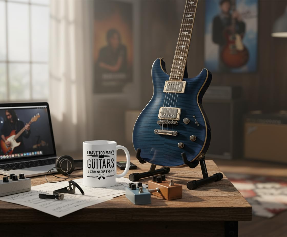 Casitika guitar lover desk decor mug