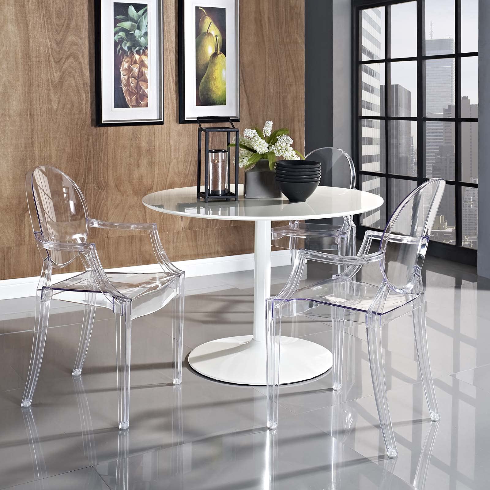 Casper transparent acrylic chair for indoor outdoor use