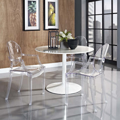 Casper transparent acrylic chair for indoor outdoor use