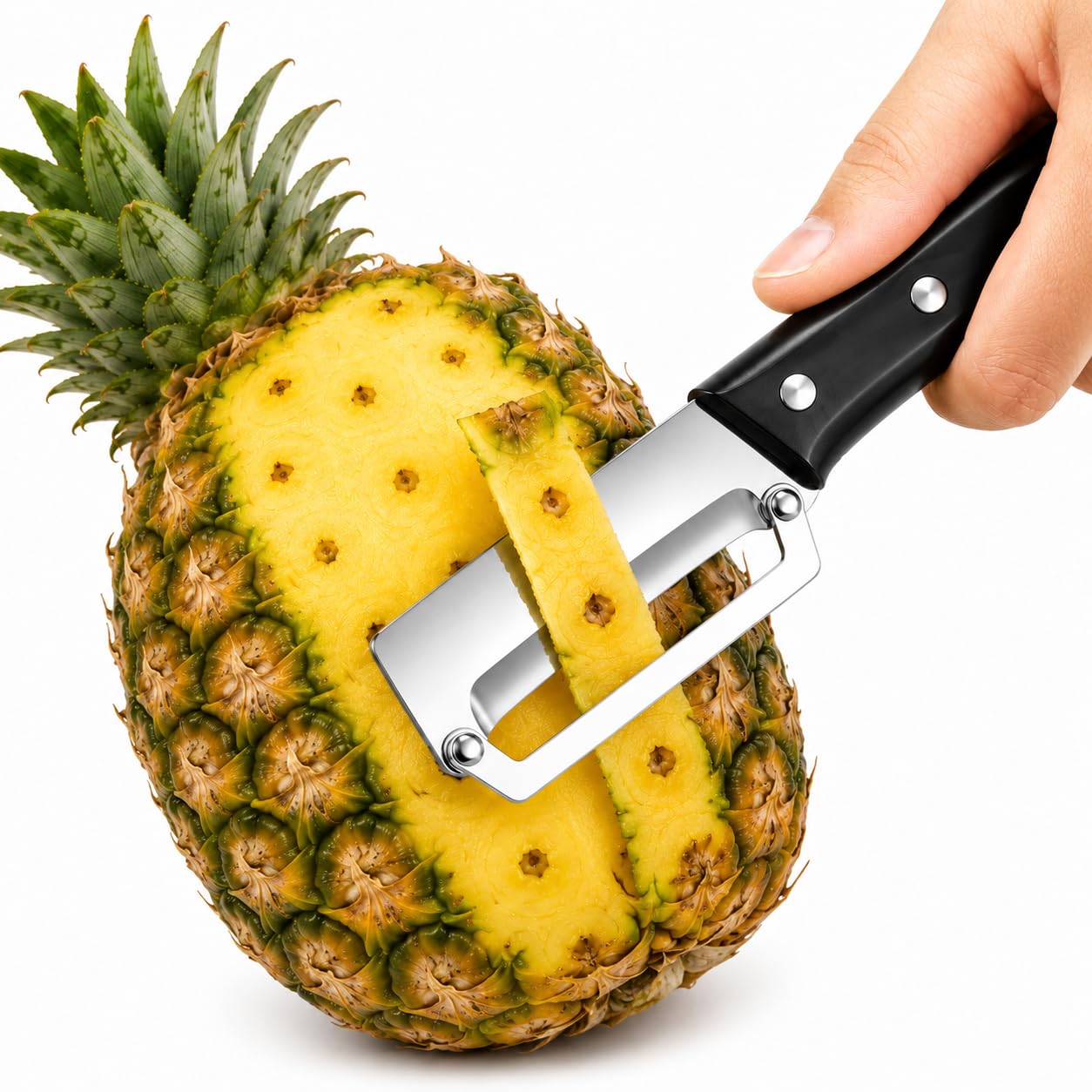 Cassava peeler with rust-resistant blade