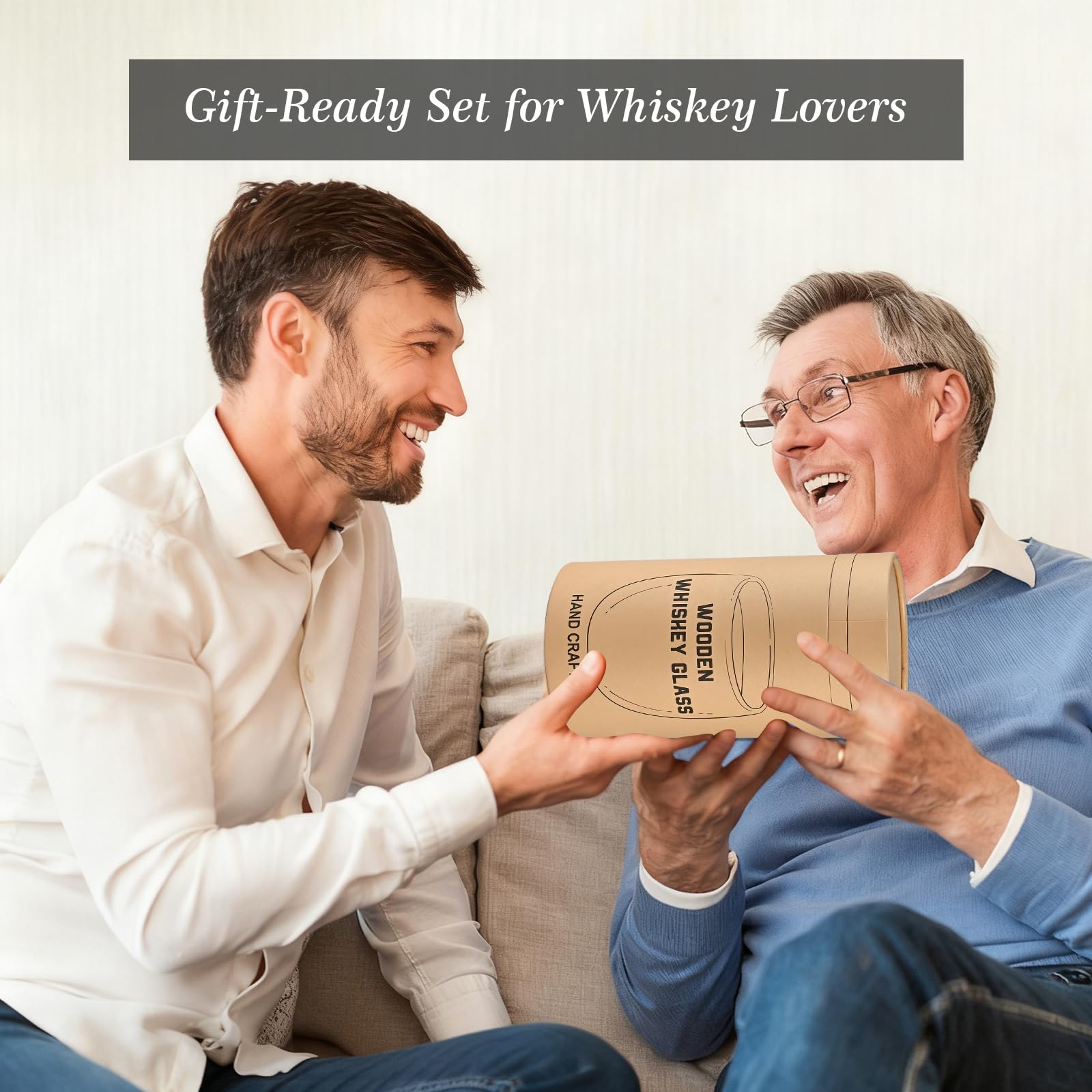 Casuenia eco friendly gift packaging for whiskey glass set