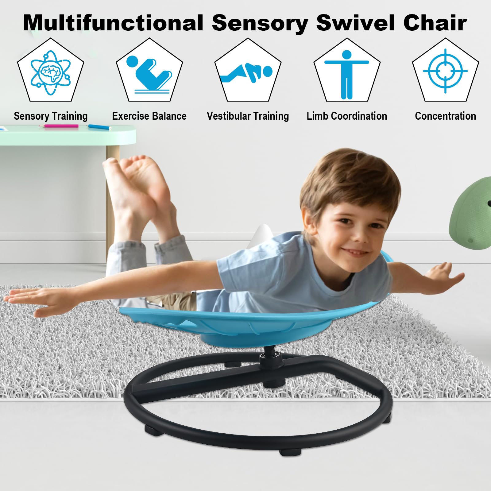 Casuenia spinning chair suitable for ages 3 to 7