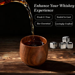 Casuenia wooden whiskey tumbler 300 ml capacity