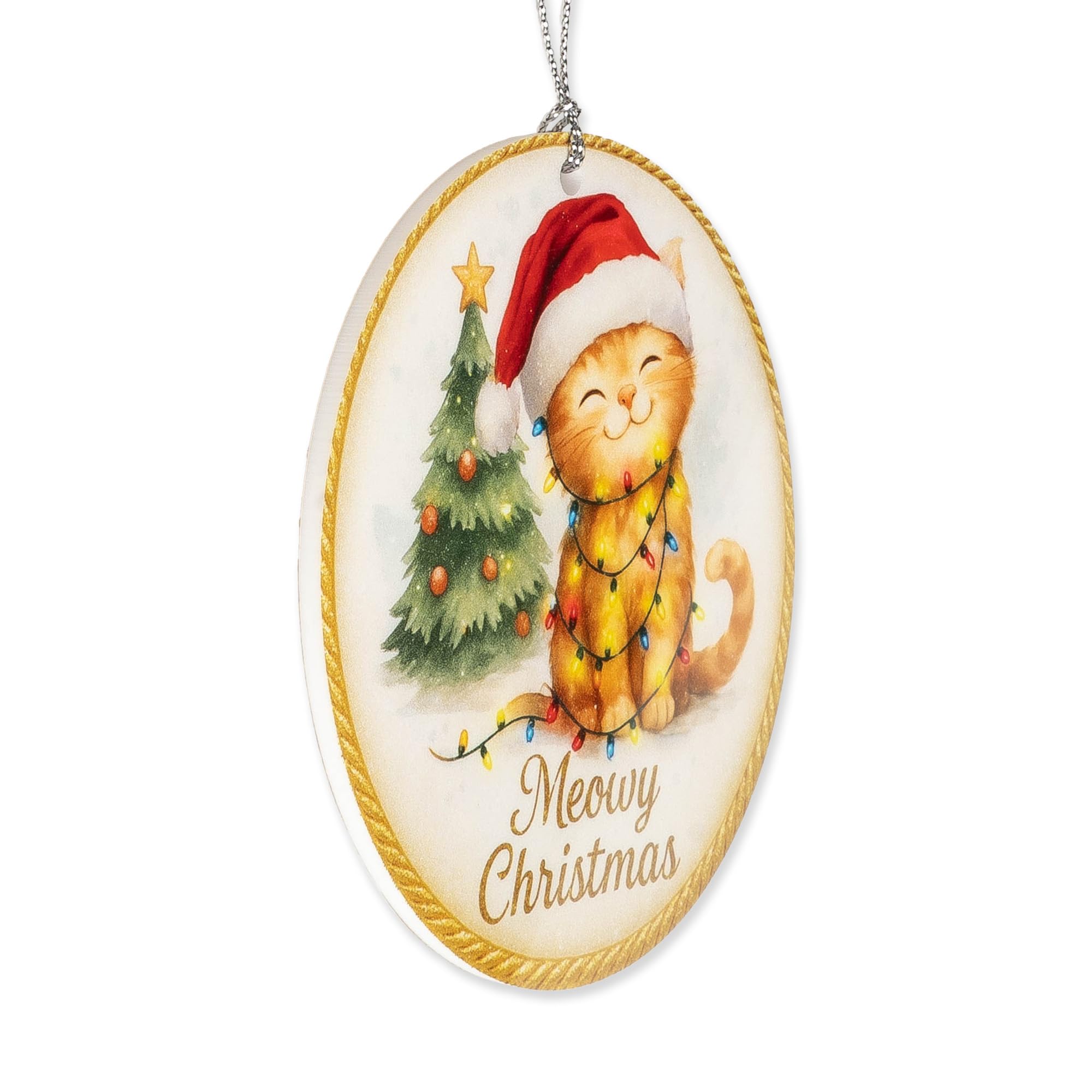 Timeless holiday keepsake cat ornament packaging